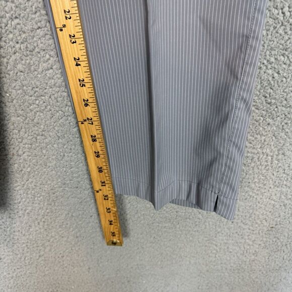 Nike Pants Men's 38x32 Grey Striped Golf Flat Front Performance Dri Fit - Picture 6 of 8